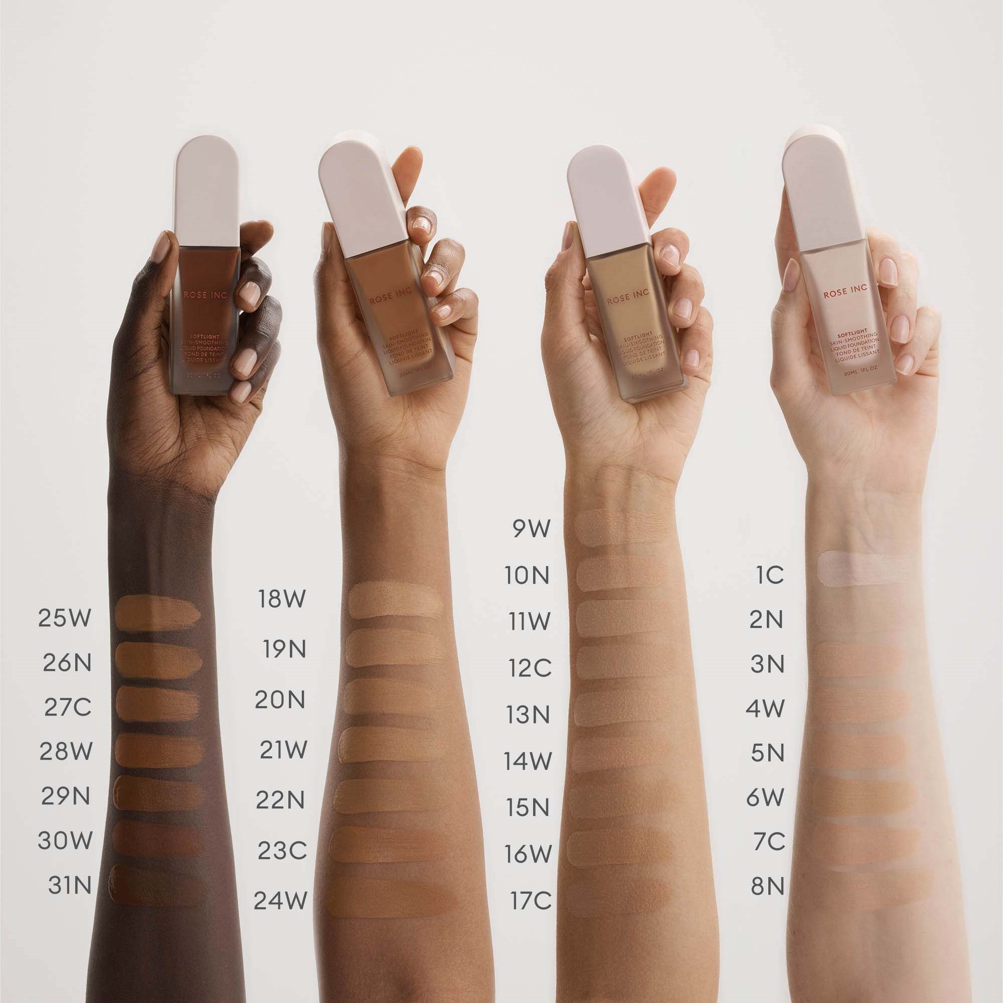 Rose Inc Softlight Skin-Smoothing Liquid Foundation 12C Medium Cool (obrázok 11)