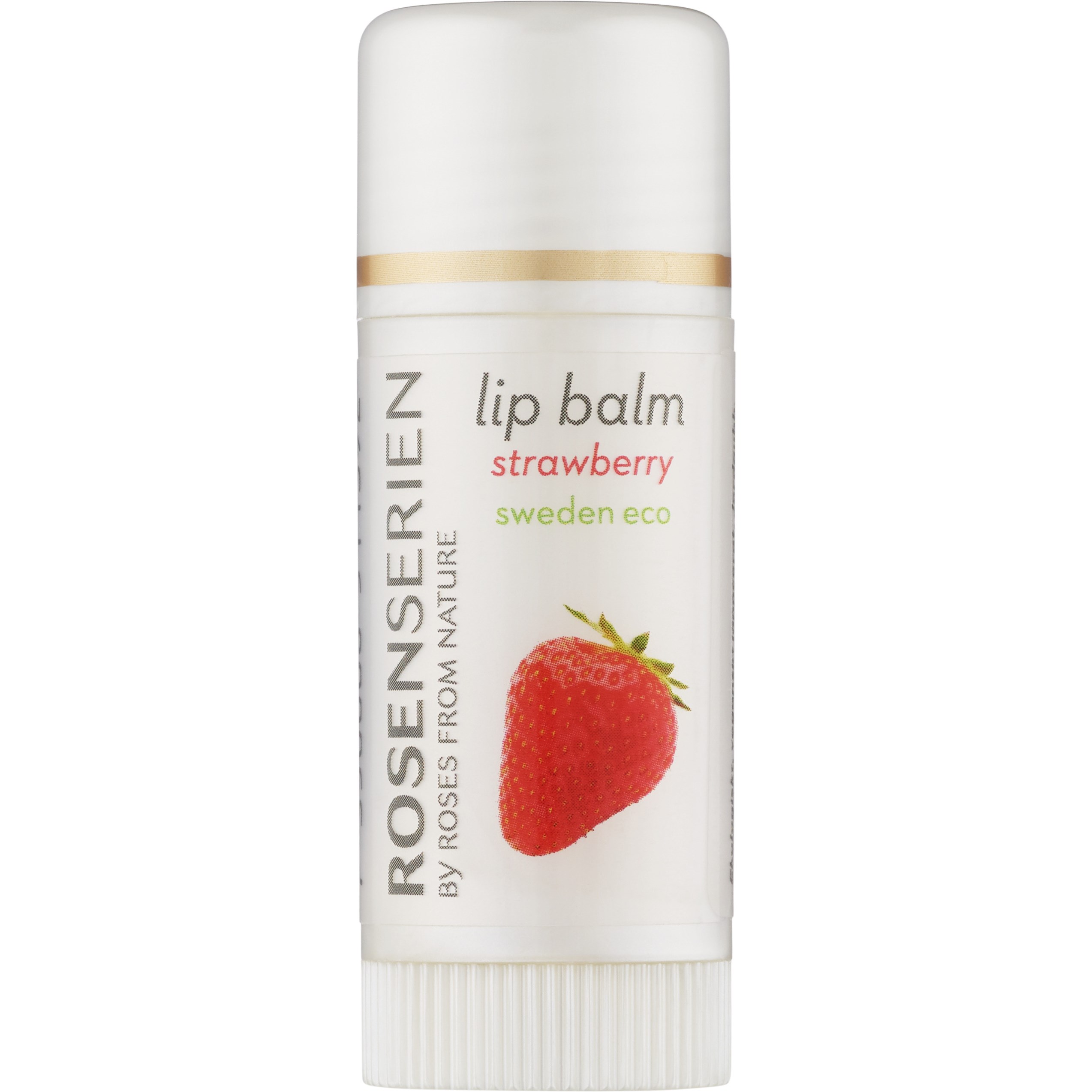 Rosenserien Lip Balm, Jordbær, 7.5 ml