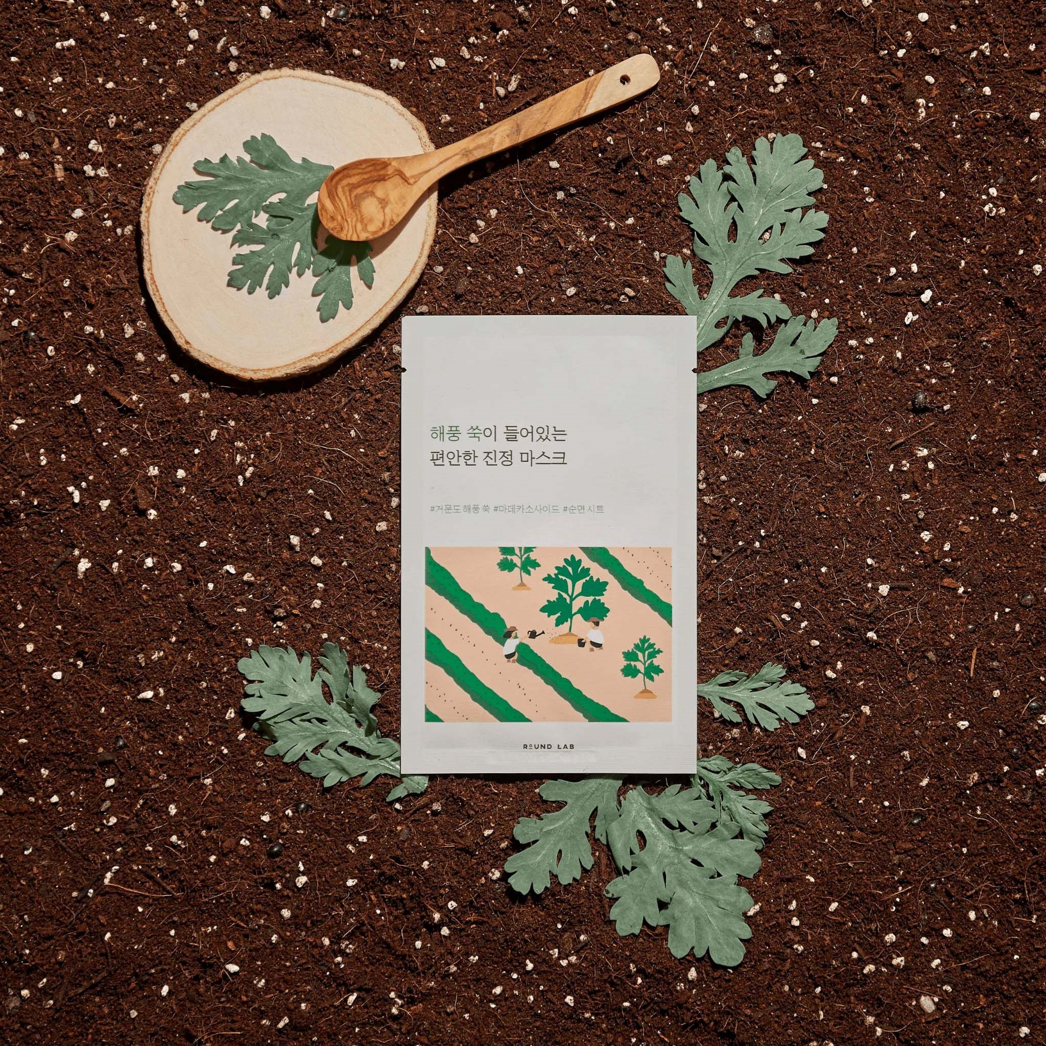 Round Lab Mugwort Mugwort Calming Mask (10 Ea) - maseczka do twarzy w (obrázok 5)