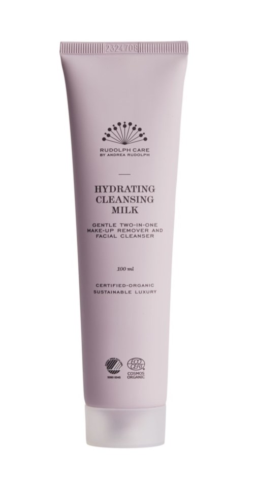 Różowa tubka Rudolf Care Hydrating Cleansing Milk, 300 ml do delikatnego oczyszczania twarzy.