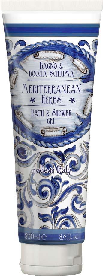 RUDY Le Maioliche Bath & Shower Gel Mediterraean Herbs 250 ml