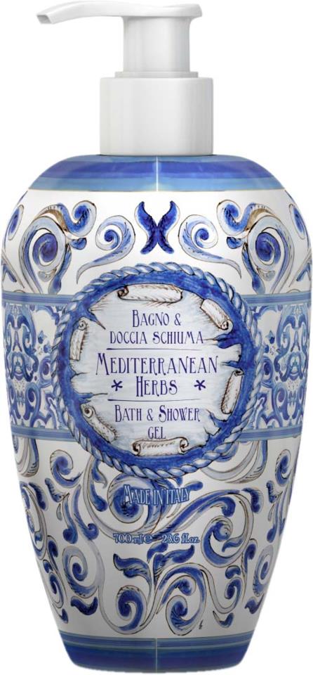 RUDY Le Maioliche Bath & Shower Gel Mediterraean Herbs 700 ml