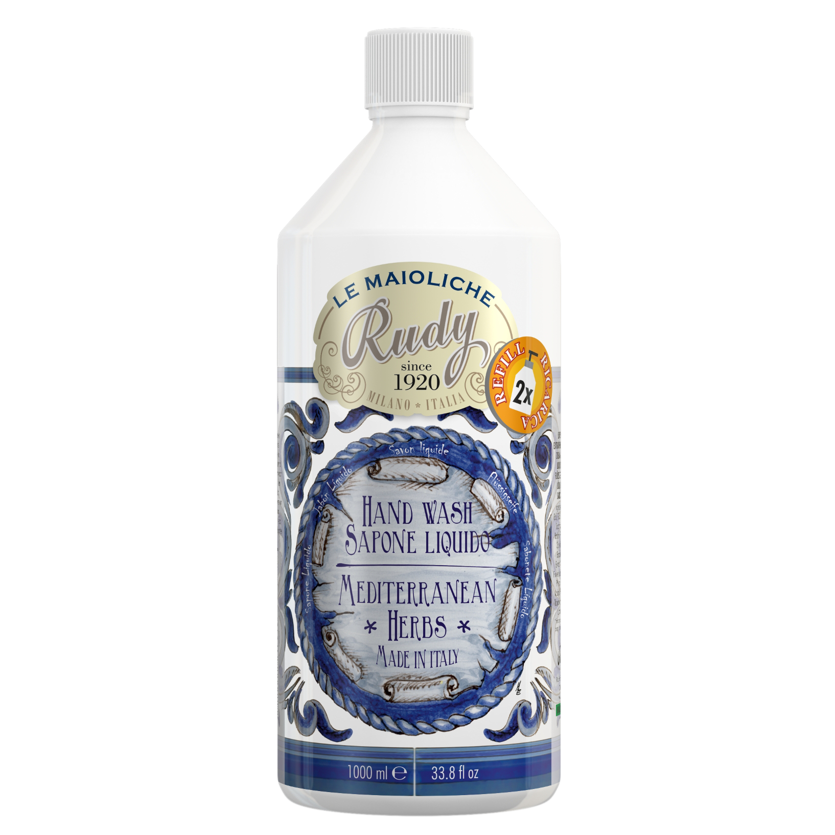 Läs mer om Rudy Midterraenan Herbs Le Maioliche Hand Wash Refill 1000 ml