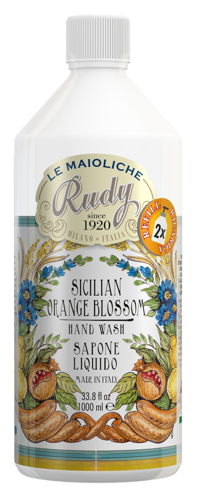 Rudy Sicilian Orange Blossom Le Maioliche Hand Wash Refill 1000 ml