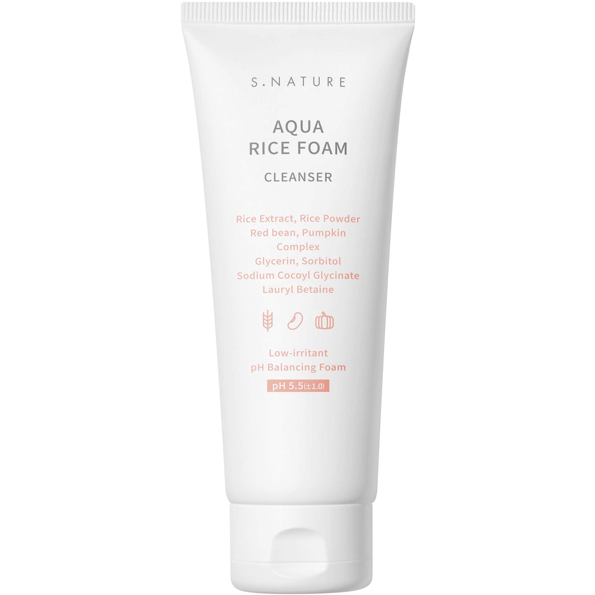 S.NATURE Aqua Rice Foam Cleanser 160 ml billede