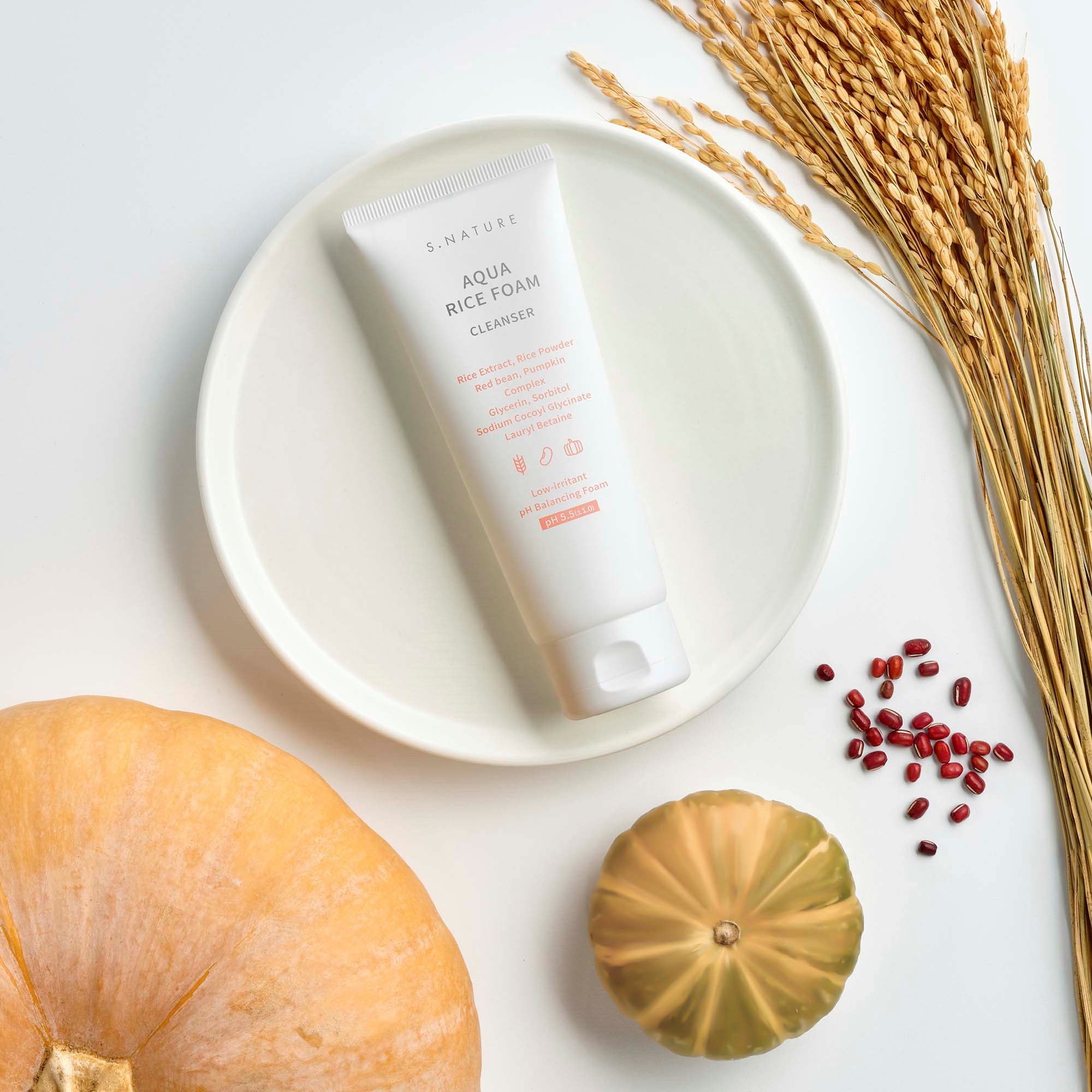 S.NATURE Aqua Rice Foam Cleanser 160 ml (obrázok 3)