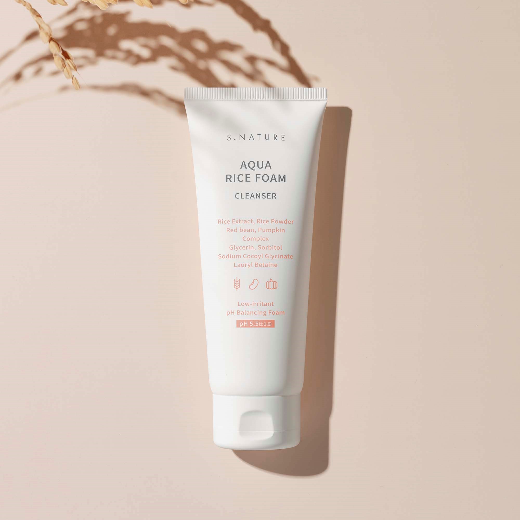 S.NATURE Aqua Rice Foam Cleanser 160 ml (obrázok 6)