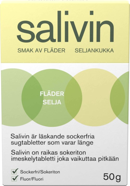 Salivin Sugtabletter Fläder 50 g