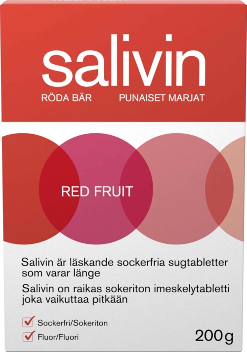 Salivin Sugtabletter Red Fruit 200 g