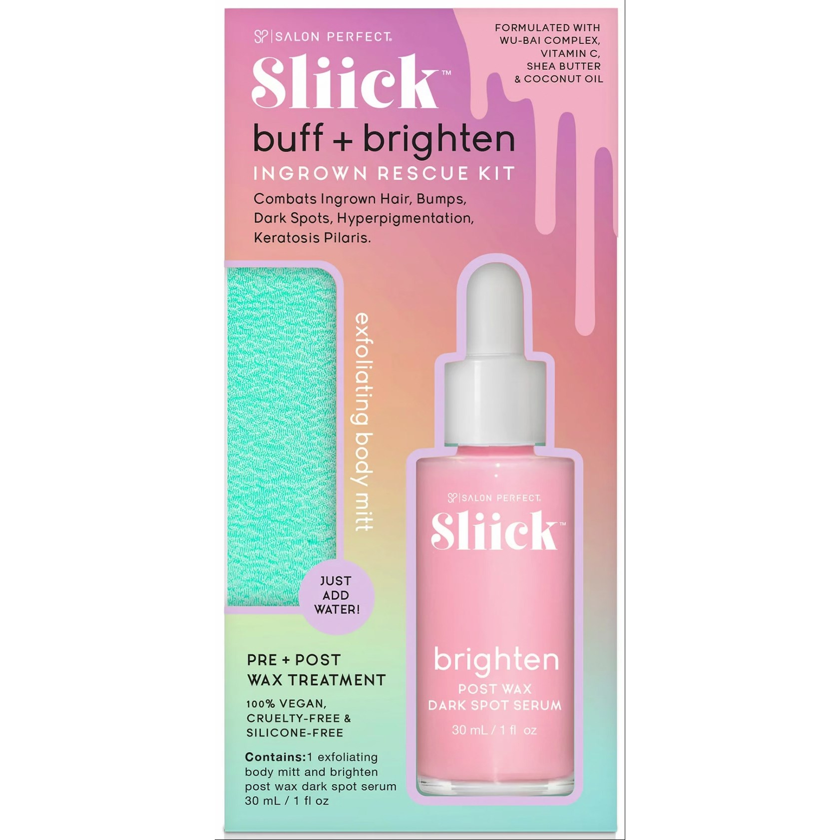 Läs mer om Salon Perfect Sliick Buff+Brighten Ingrown Rescue Kit 1 ml