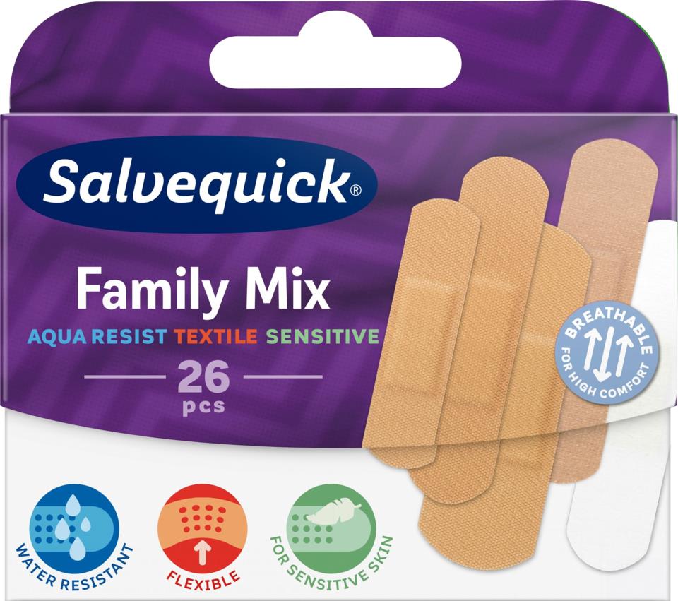 Salvequick Plåster Family Mix 26 st