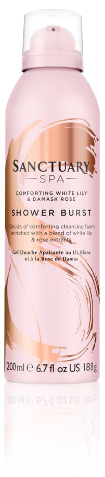 Sanctuary  Comforting White Lily & Damask Rose Shower Burst 200ml