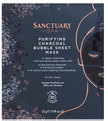 Sanctuary Spa rensende kullmask for dyprens, avgiftning og oksygentilførsel, tar 10 minutter.