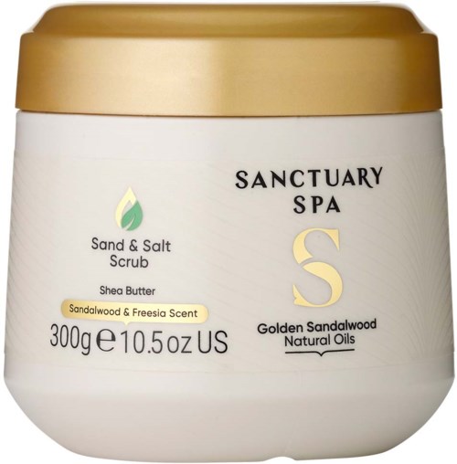 Sanctuary Spa Golden Sandalwood Natural Oils Salt and Sand Scrub 300 g