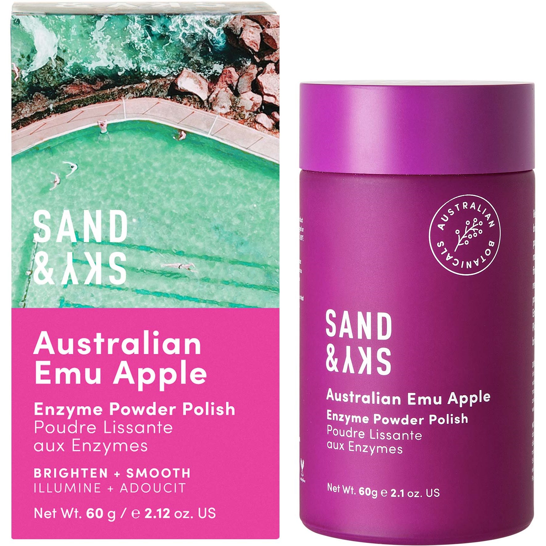 Sand & Sky Australian Emu Apple Enzyme Powder Polish 60 g (obrázok 9)
