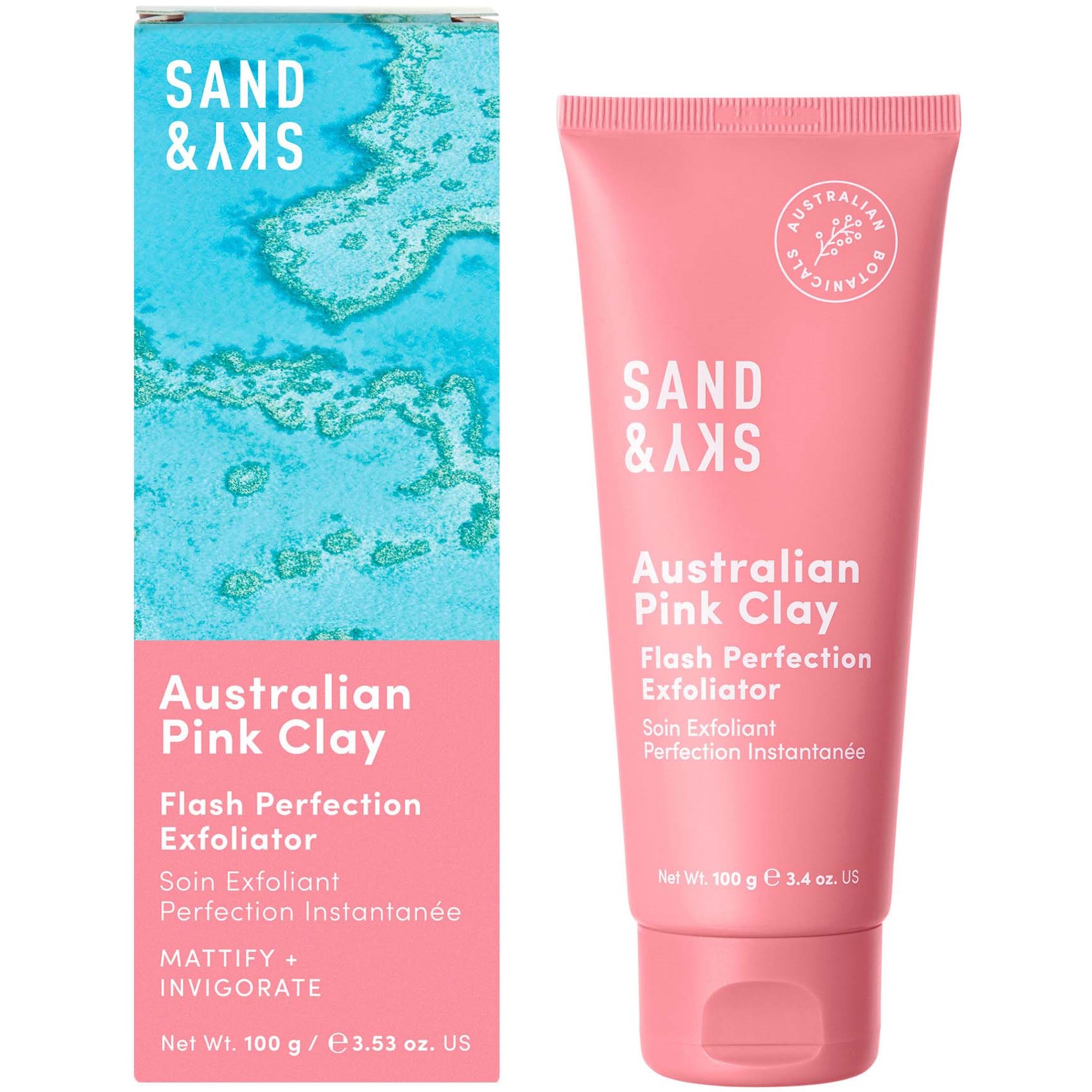 Sand & Sky Australian Pink Clay Flash Perfection Exfoliator 100 ml (obrázok 9)