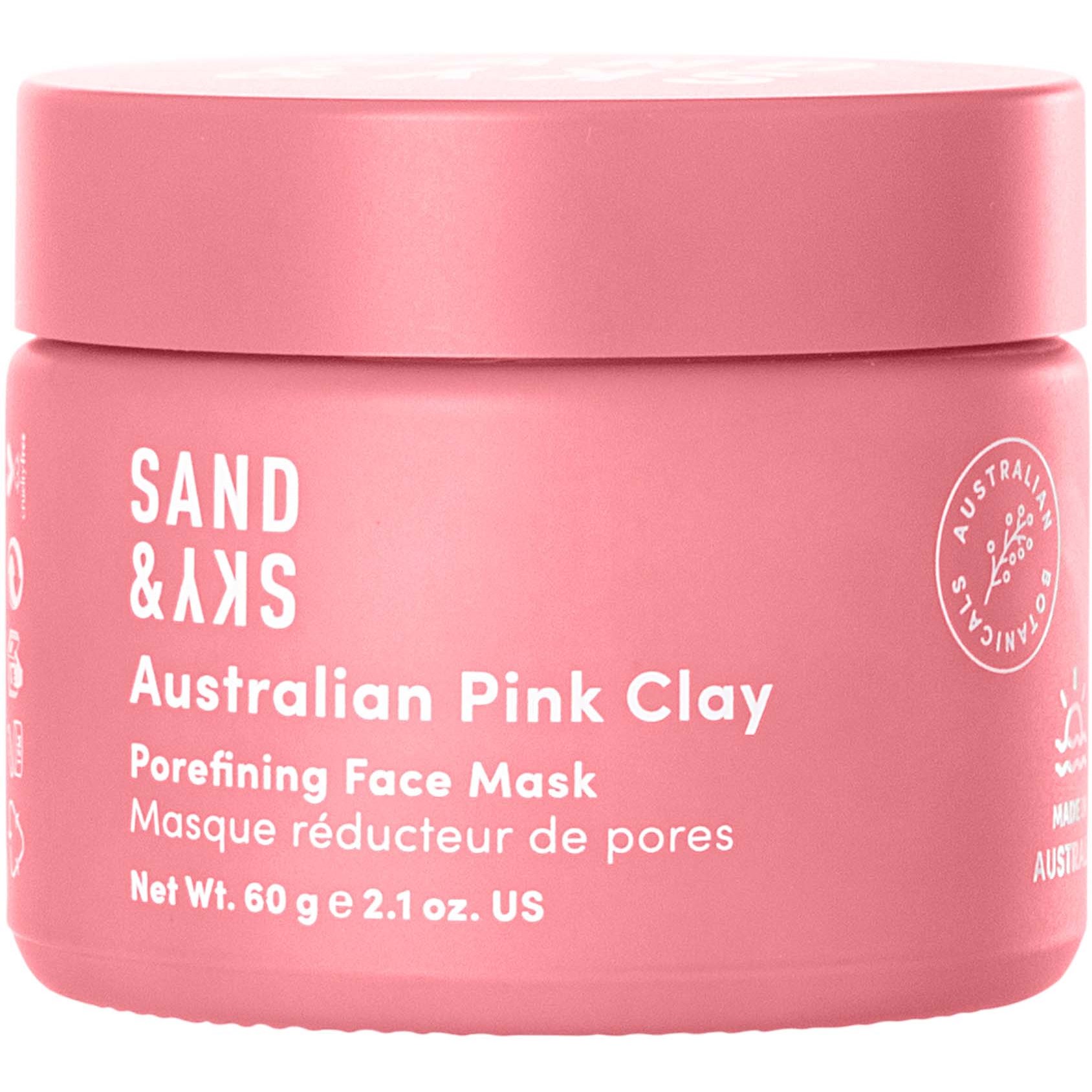 Läs mer om Sand & Sky Australian Pink Clay Porefining Face Mask 60 g