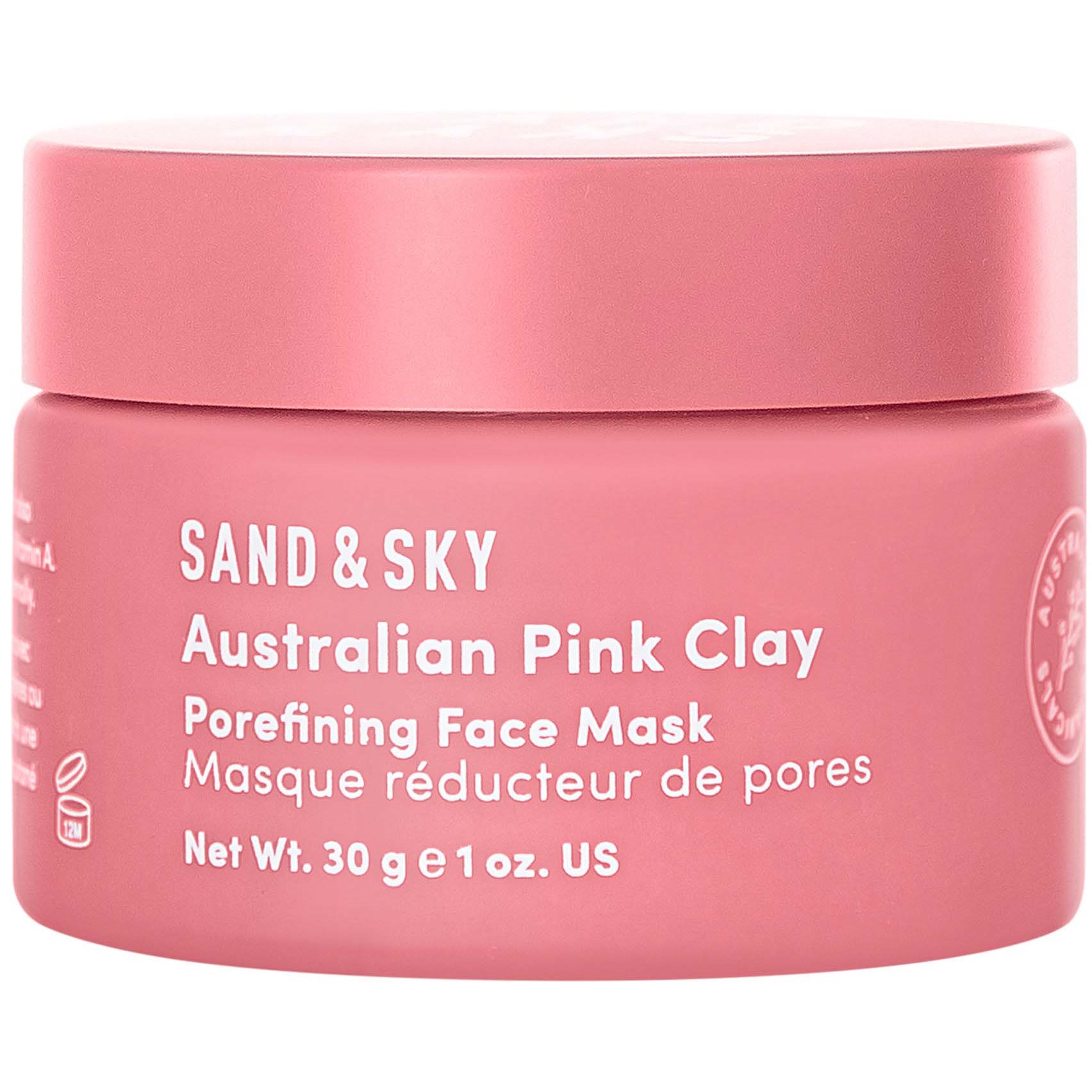 Sand & Sky Australian Pink Clay Porefining Face Mask Travel Size billede