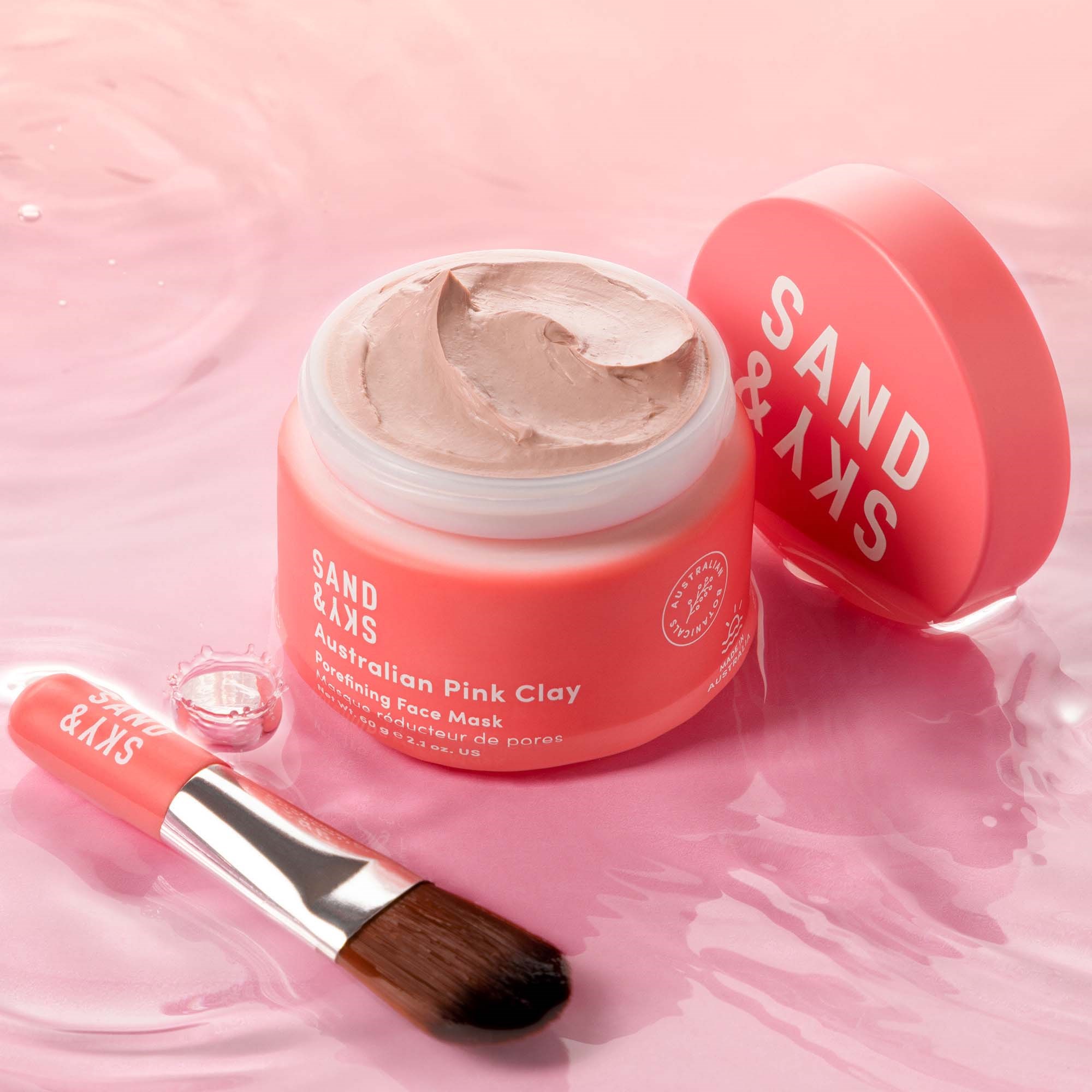 Sand & Sky Australian Pink Clay Porefining Face Mask Travel Size 30 g (obrázok 6)