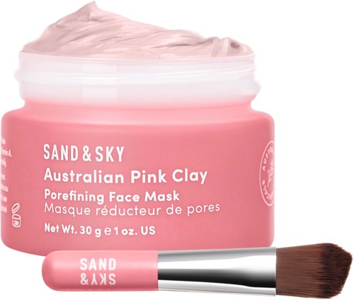 Маска для лица Sand & Sky Australian Pink Clay Porefining Face Mask сужающая поры, с розовой глиной, 30 г — фото 8