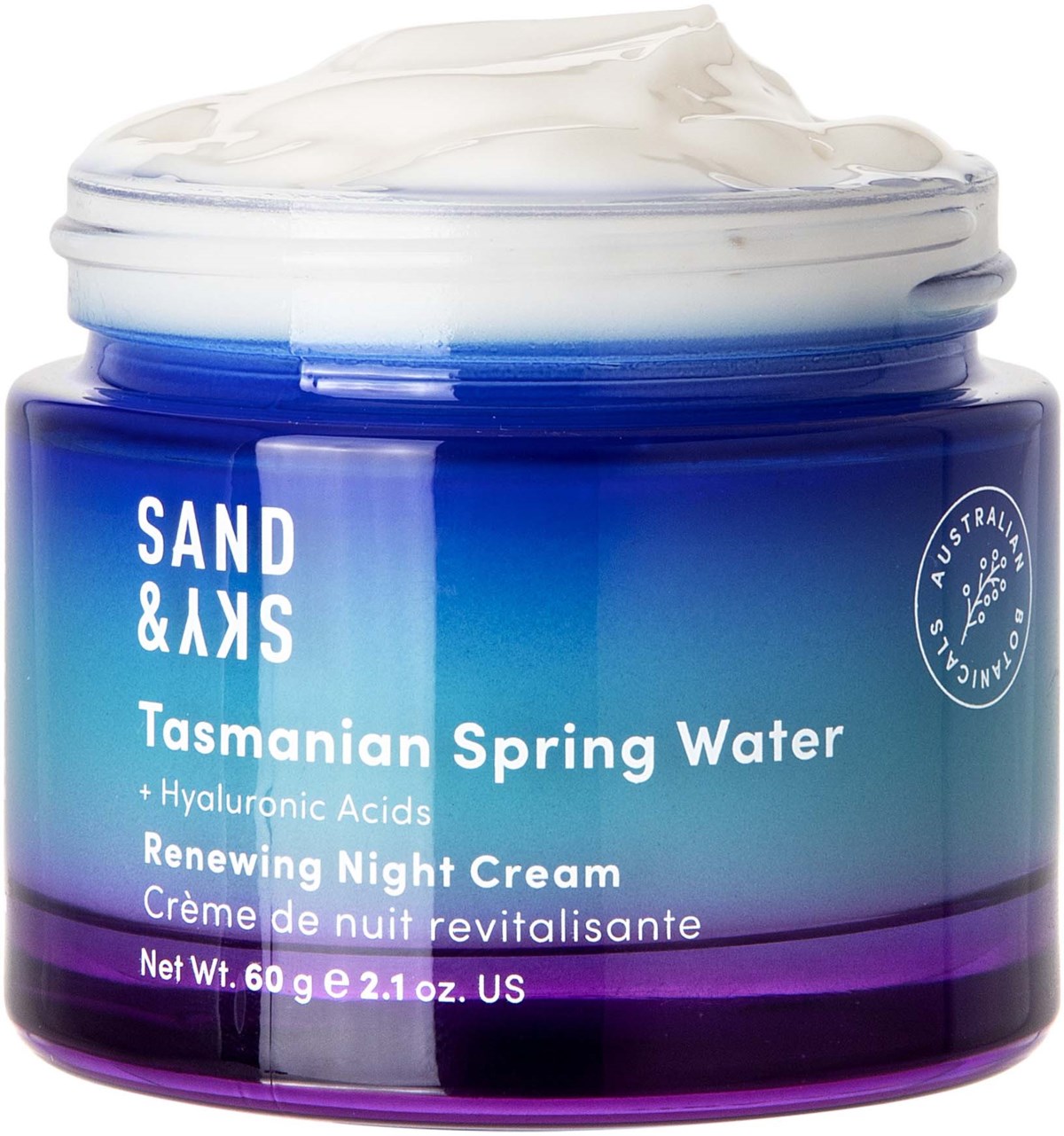 Ночной крем для лица Sand & Sky Tasmanian Spring Water Renewing Night Cream увлажняющий, против признаков старения, 60 г — фото 6