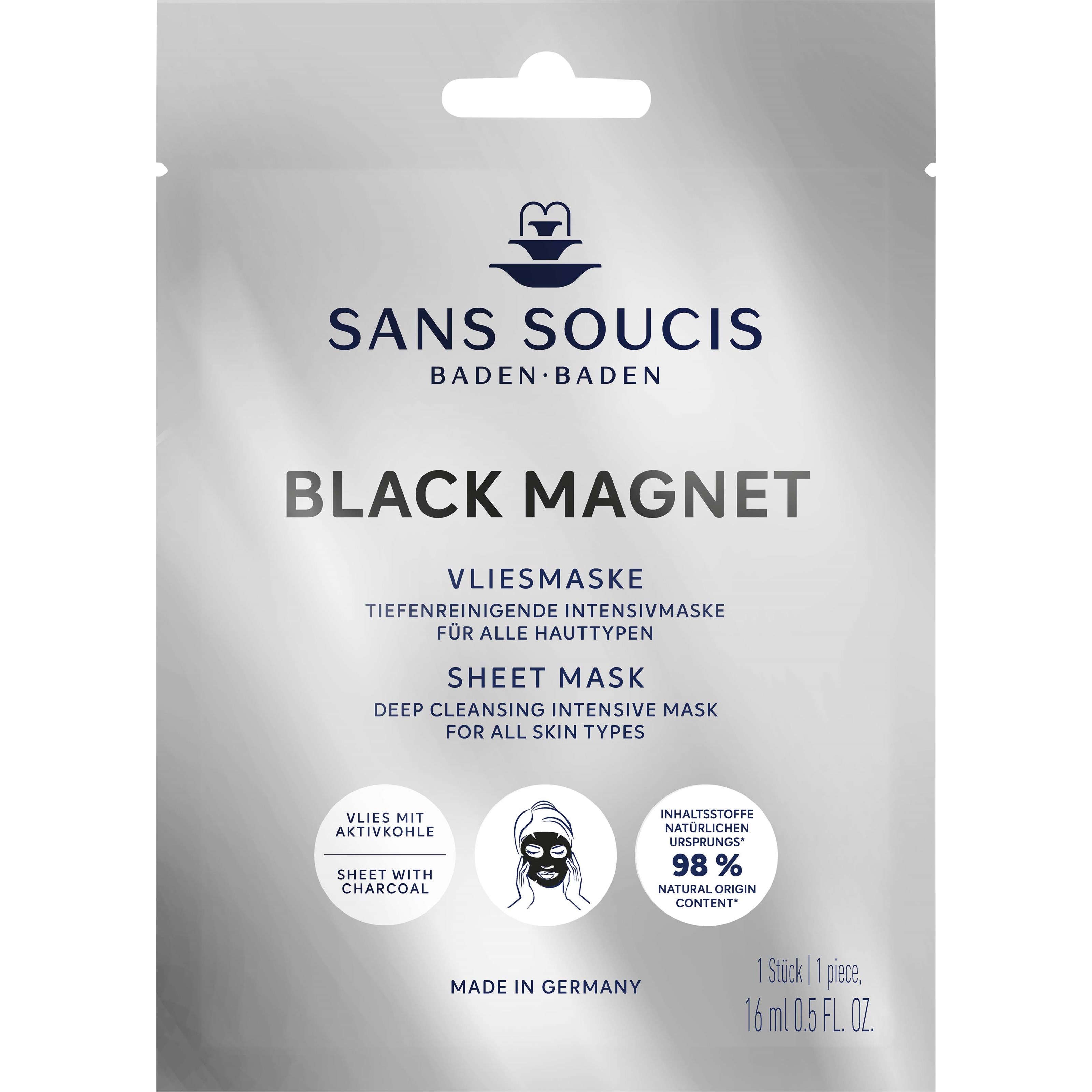 Läs mer om Sans Soucis Black Magnet Sheet Mask 16 ml