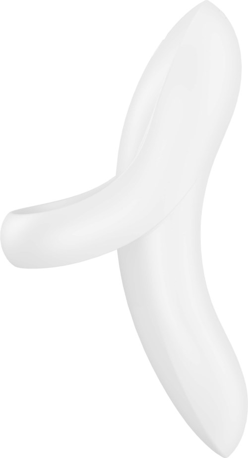Et hvitt buet objekt med flere runde utstikkere, som ligner en moderne, abstrakt skulptur eller design.
