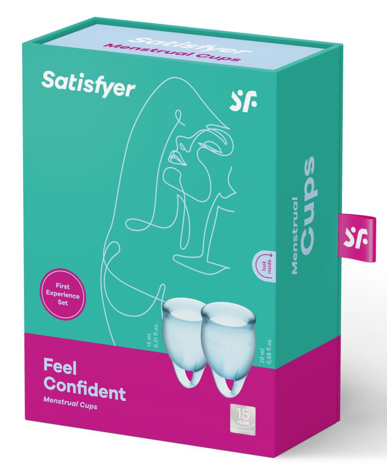 Satisfyer Feel Confident Menstrual Cup Light Blue 