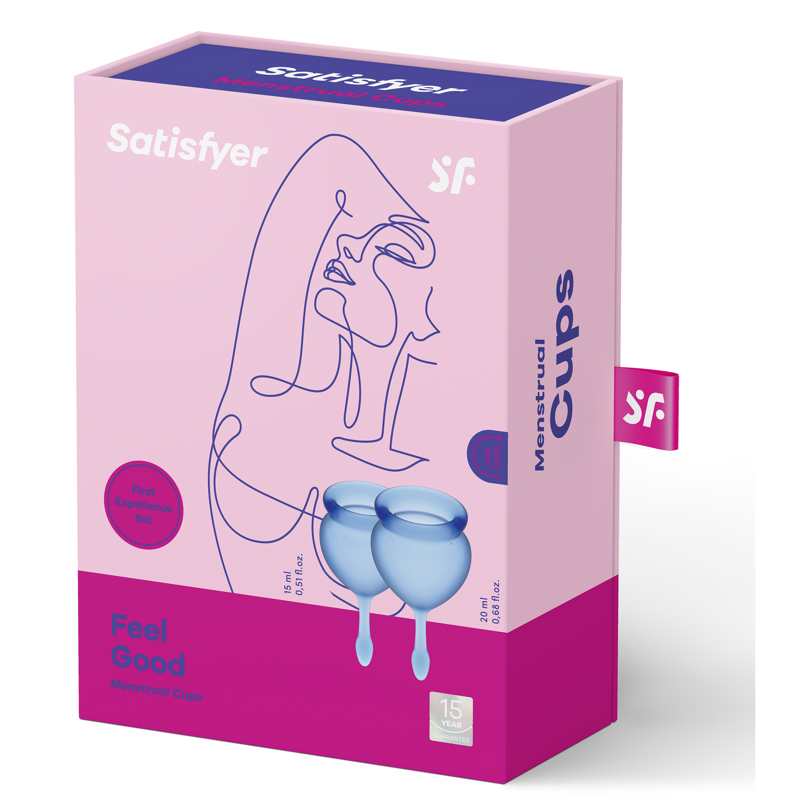 Alternativ bild 1 för Satisfyer Feel Good menskopp Mörkblå