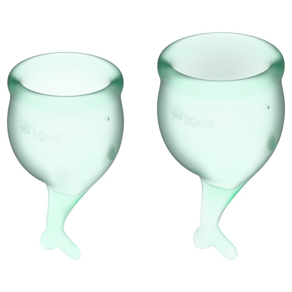 Satisfyer Feel Secure Menstrual Cup Light Green 