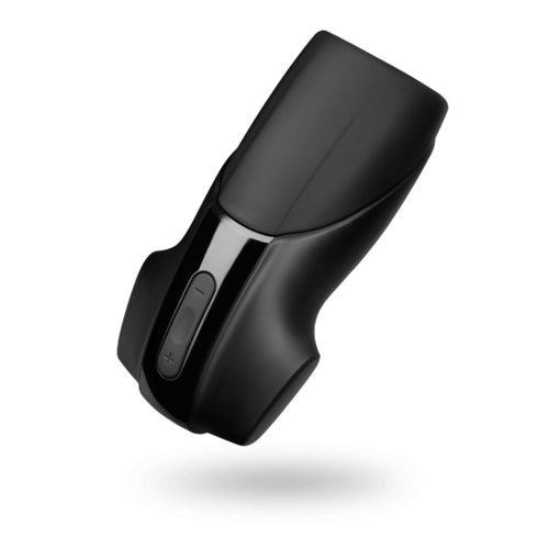 A black handheld device with buttons, possibly a remote control or electronic gadget.
