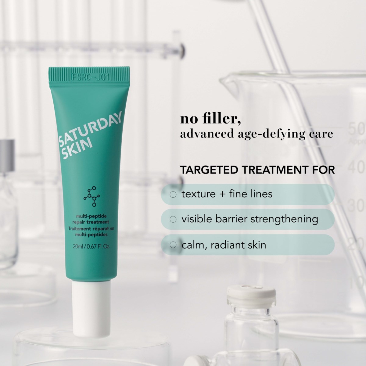 Крем для лица Saturday Skin Multi-Peptide Repair Treatment с пептидами, 20 мл — фото 2