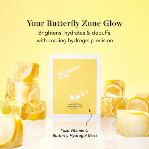 Гидрогелевые патчи для кожи вокруг глаз Saturday Skin Yuzu Vitamin C Butterfly Hydrogel Mask с витамином C, 40 г — фото 7