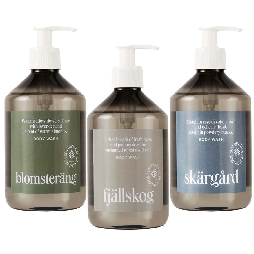 Scandinavian Soap Factory Blomsteräng Body Wash 500 ml & Fjällsko