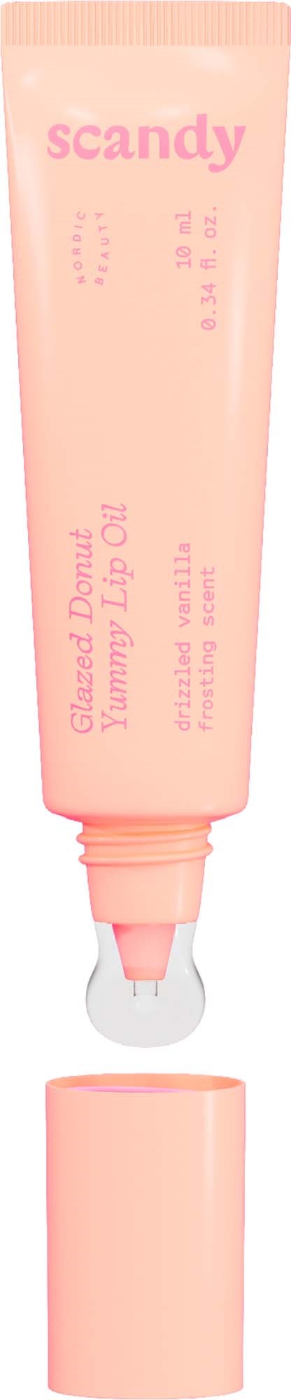 Een roze tube met huidverzorgingsproduct, witte applicator en roze dop.