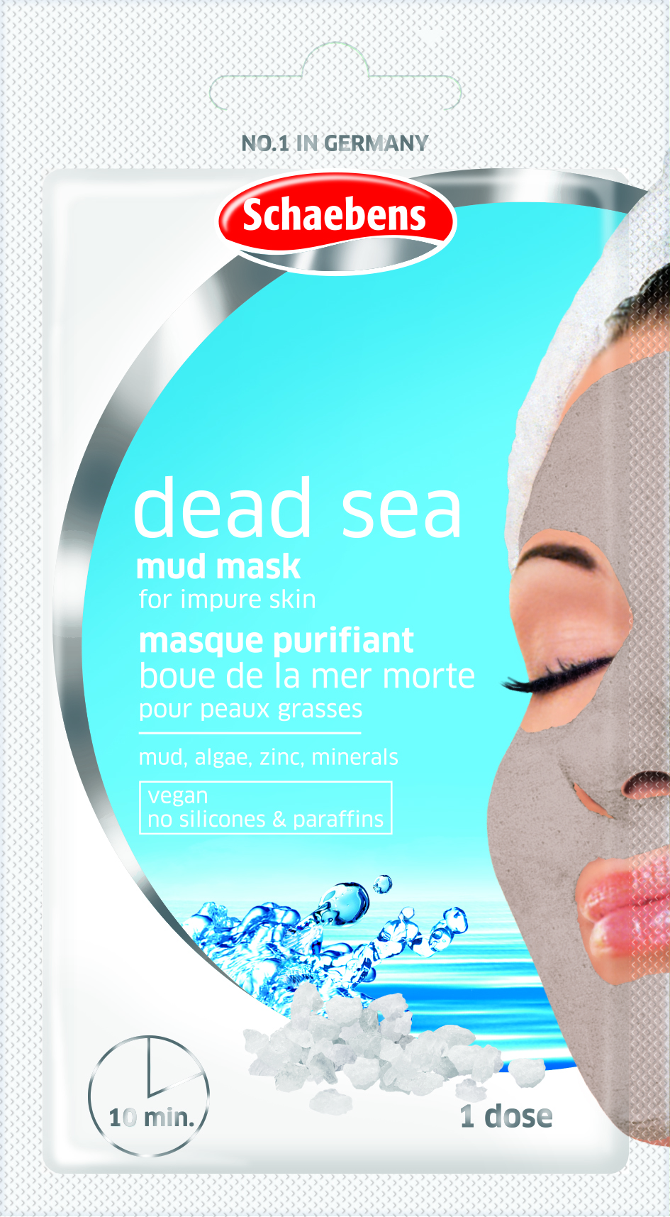 Schaebens Dead sea Mask - Pack of 5 (5 x 15ml for 5 Applications)-Vegan  (German Product)