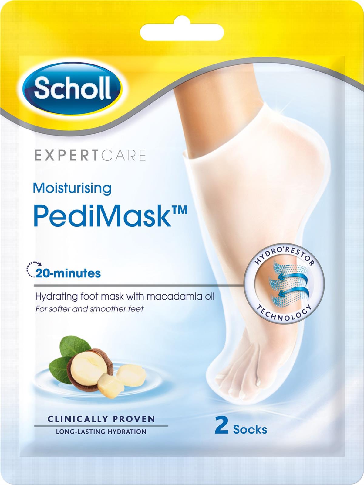 Scholl Foot Mask Moisturizing Macademia Oil | lyko.com