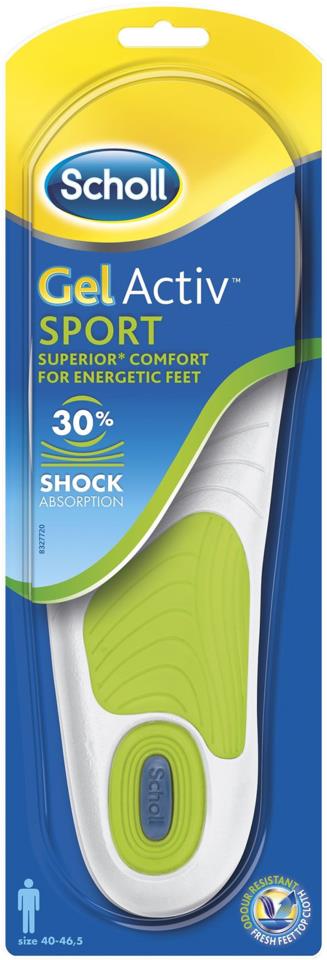 Scholl Shoe Insoles For Men Gel Active Sport