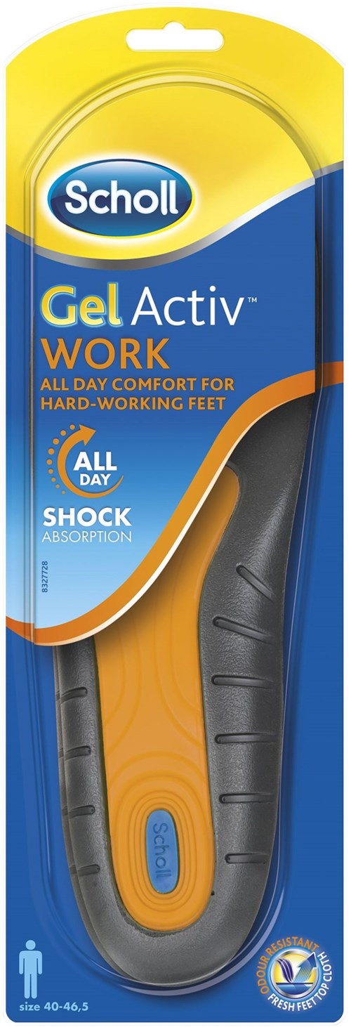 Scholl Shoe Insoles For Men Gel Active Work