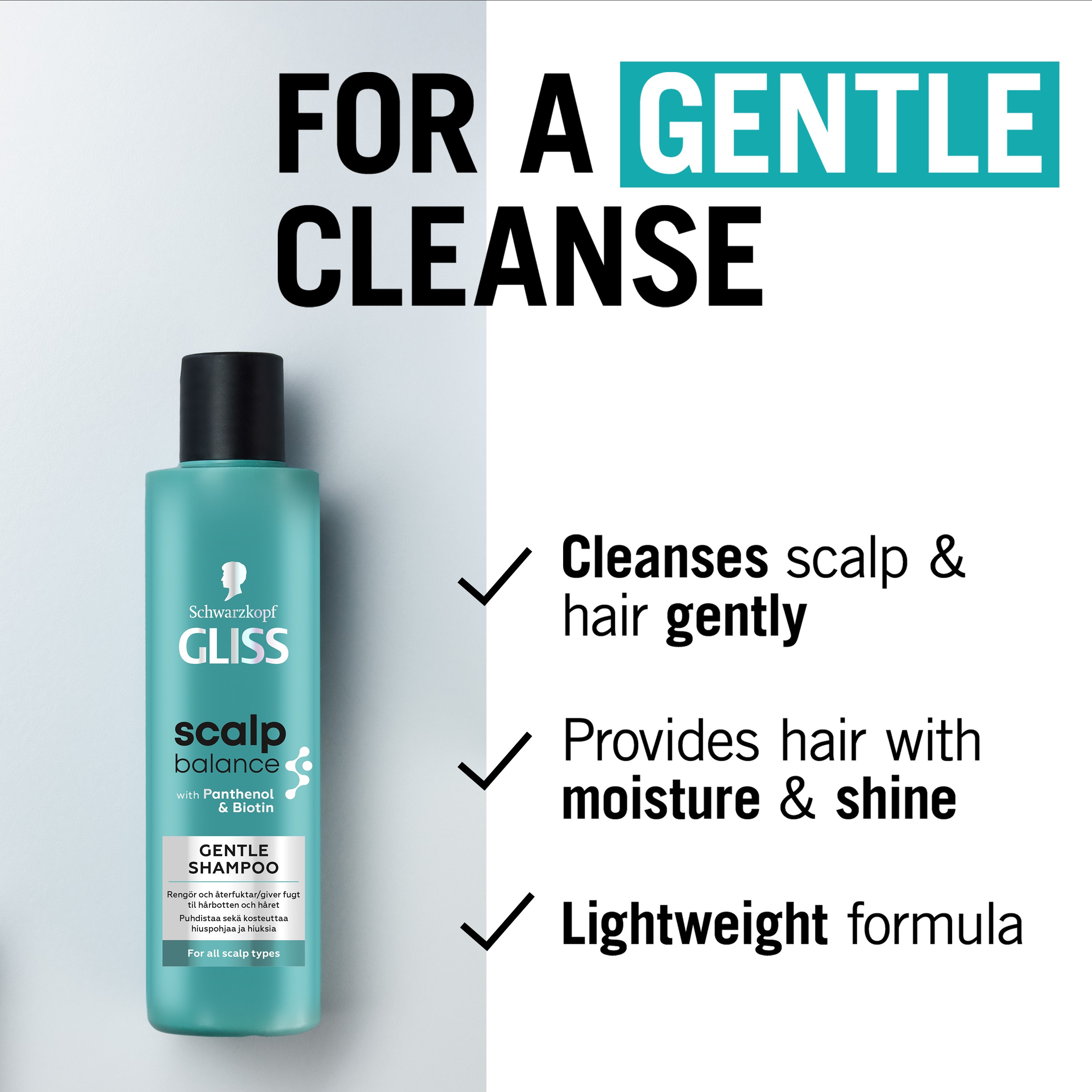 Schwarzkopf Gliss Scalp Balance Gentle Shampoo 200 ml (obrázok 3)
