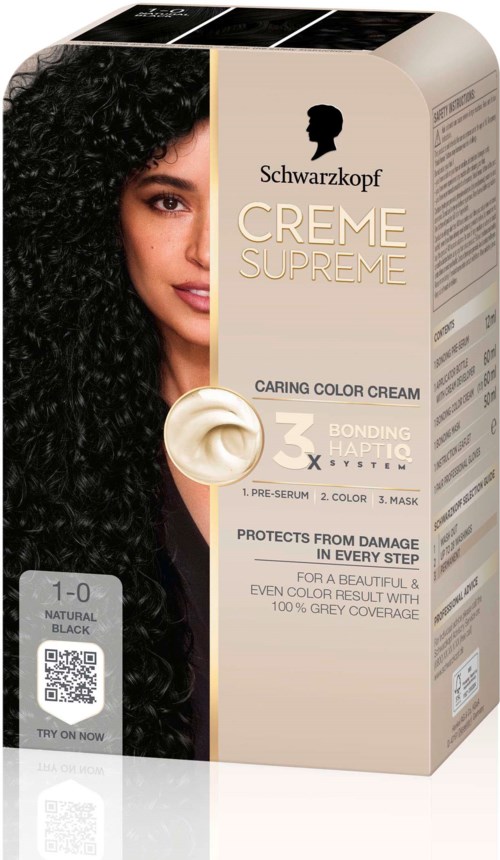 Schwarzkopf Creme Supreme 1-0 Natural Black