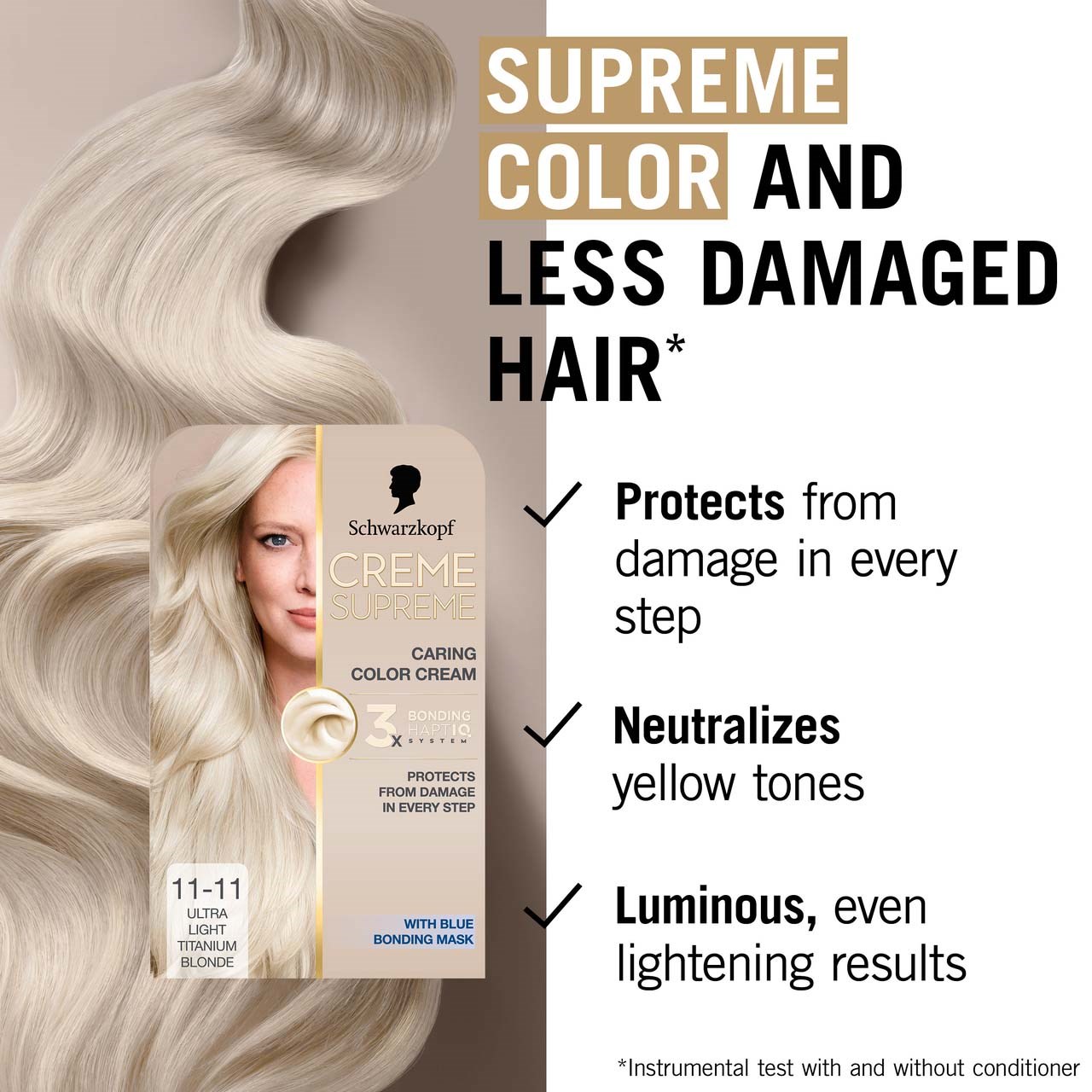 Schwarzkopf Creme Supreme 11-11 Ultra Light Titanium Blonde (obrázok 3)