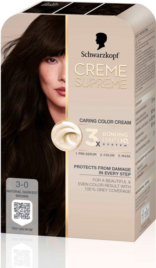 Schwarzkopf Creme Supreme 3-0 Natural Darkest Brown