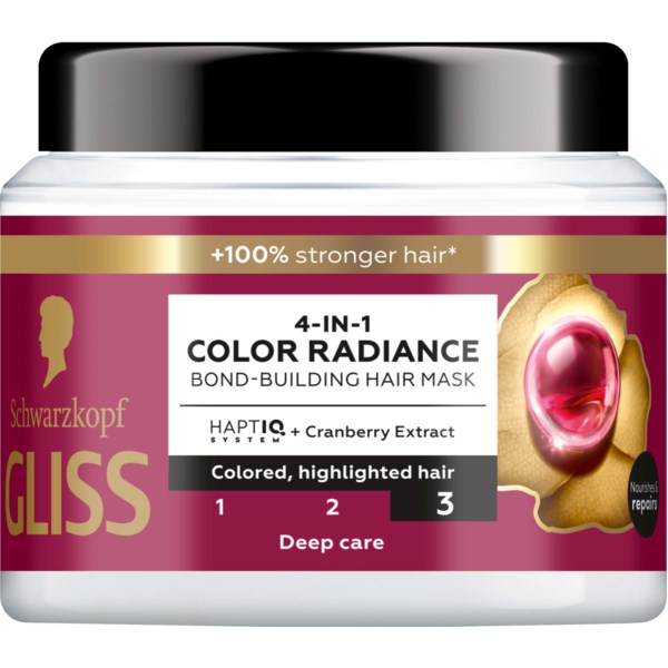 Schwarzkopf Gliss 4-In-1 Color Radiance Bond-Building Hair Mask 400 ml