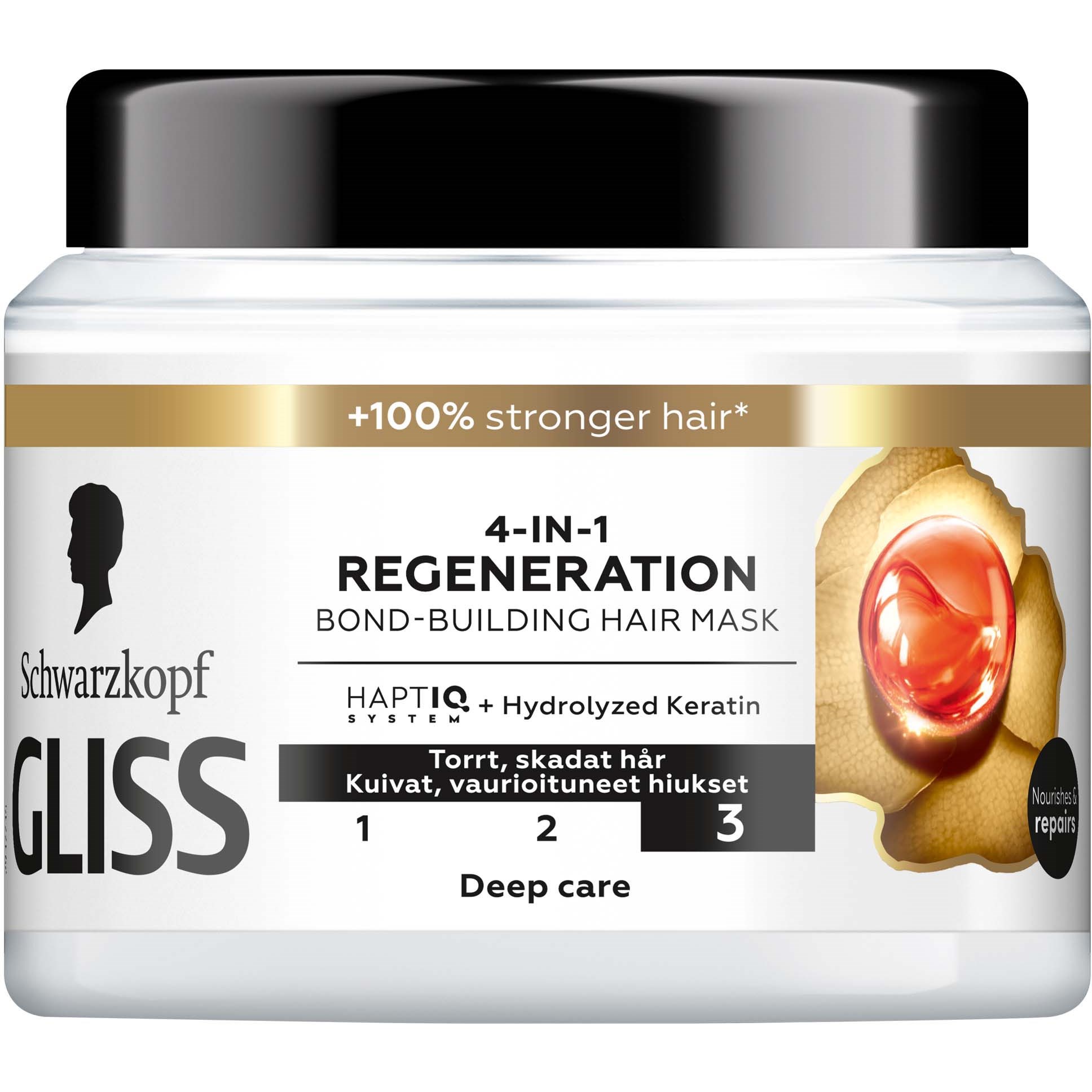 Schwarzkopf Gliss 4-In-1 Regeneration Bond-Building Hair Mask 400 ml billede