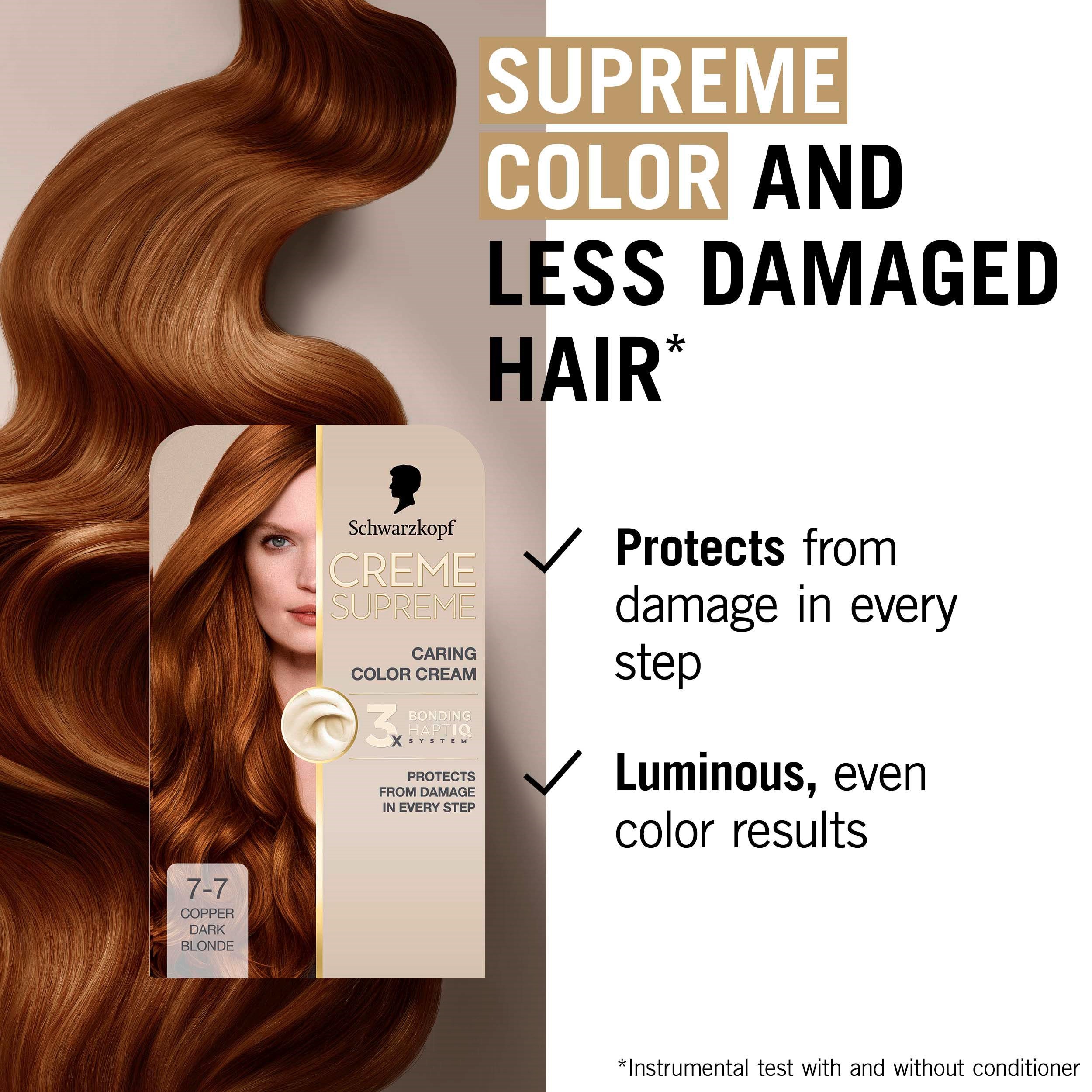 Schwarzkopf Creme Supreme 7-7 Copper Dark Blonde (obrázok 3)
