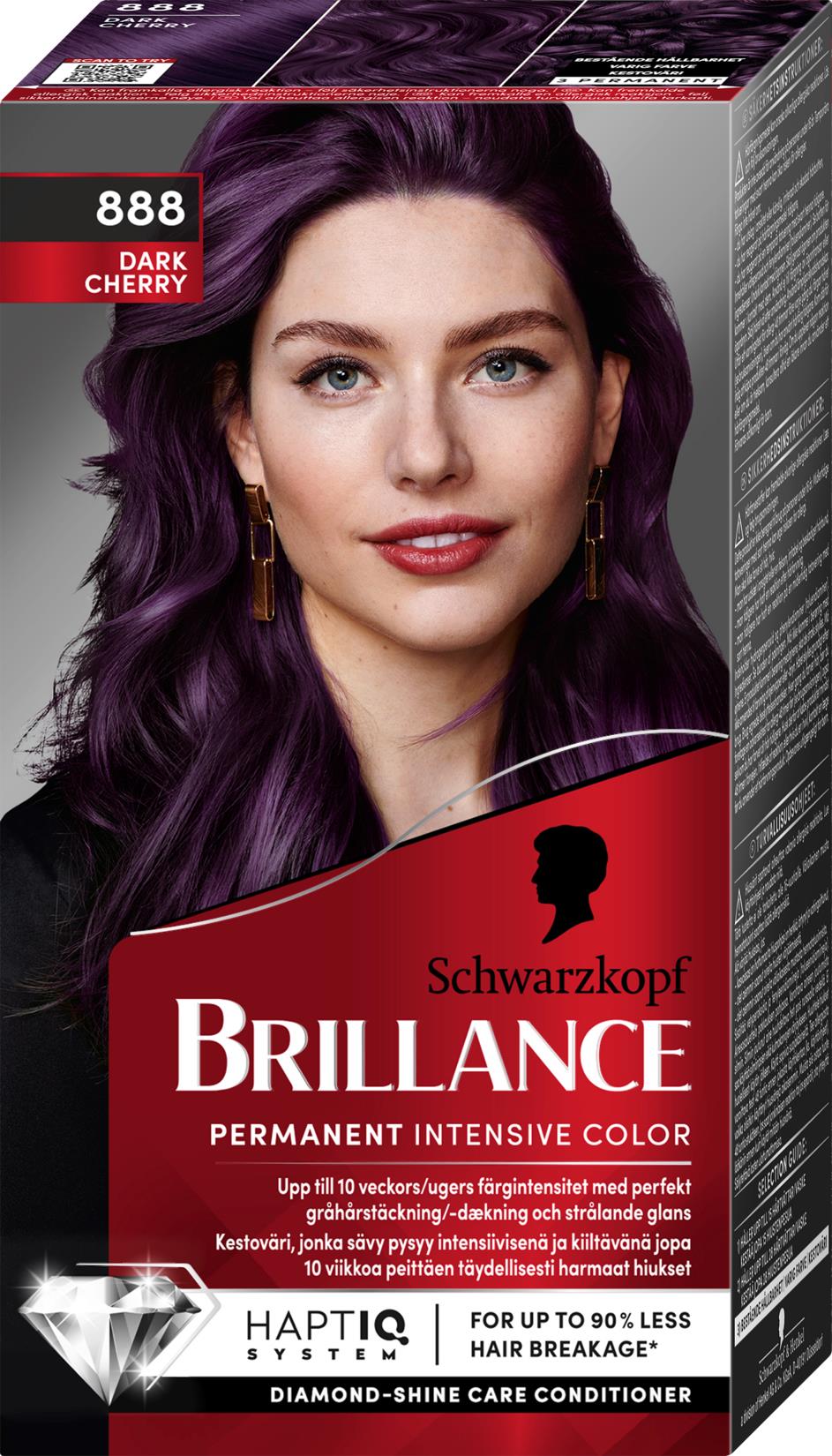 Schwarzkopf Brillance Permanent Intensive Color 888 Dark Cherry | lyko.com
