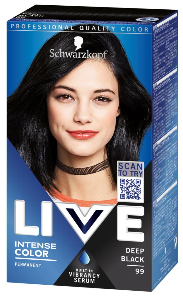 Schwarzkopf LIVE Intense Color 99 Deep Black Lyko schwarzkopf-live-intense-color-99-deep-black-lyko