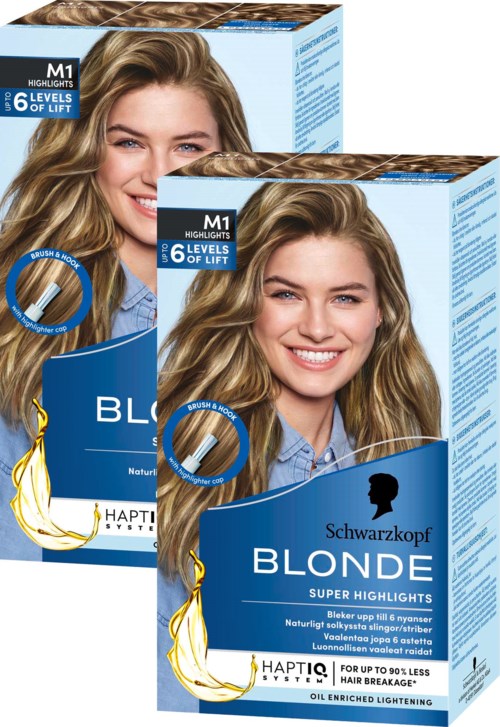 Schwarzkopf Schwarzkopf Blonde M1 Super slingor -2 pack