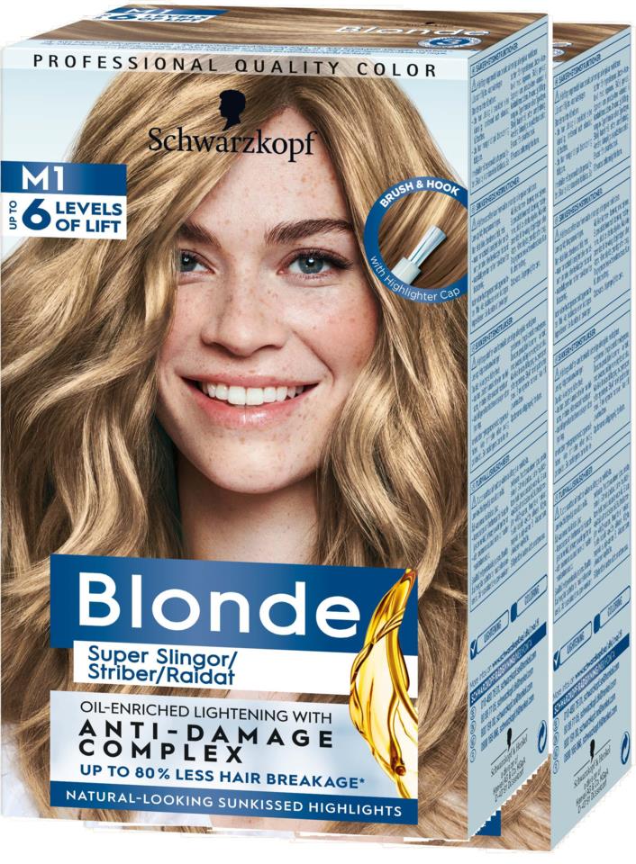 Schwarzkopf Blonde M1 Super slingor -2 pack